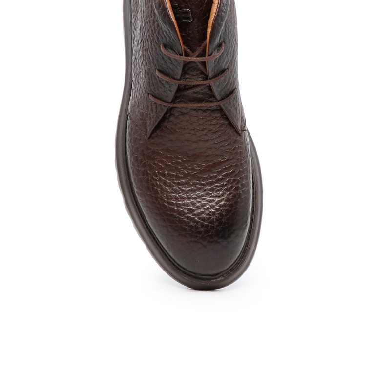 Enzo Bertini men boots in brown leather 3384BG1438M