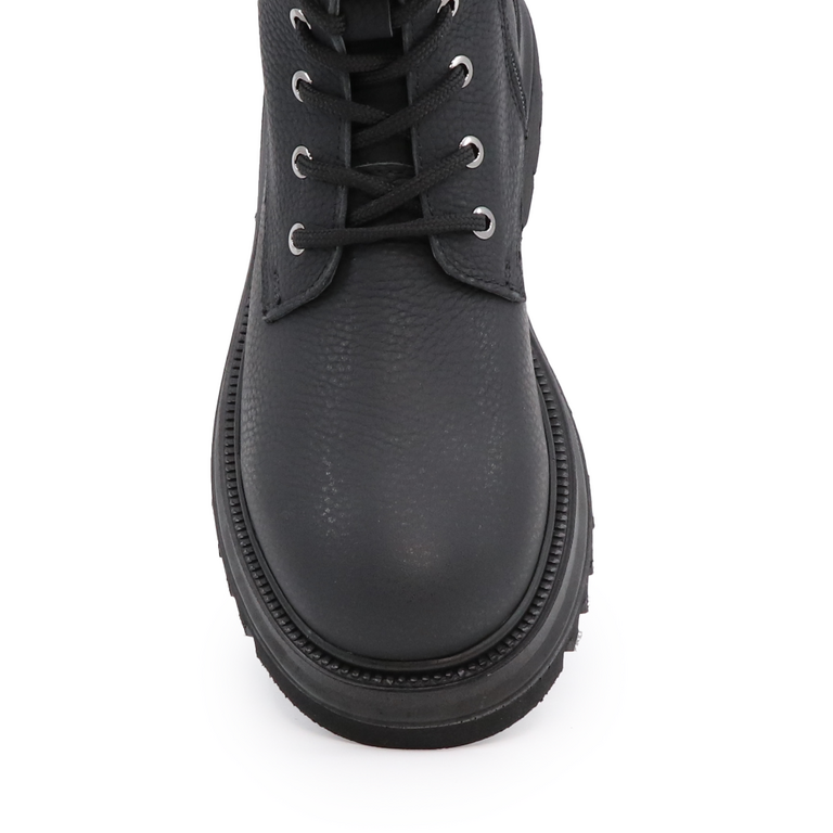 Enzo Bertini men ankle boots in black leather 2364BG3189N