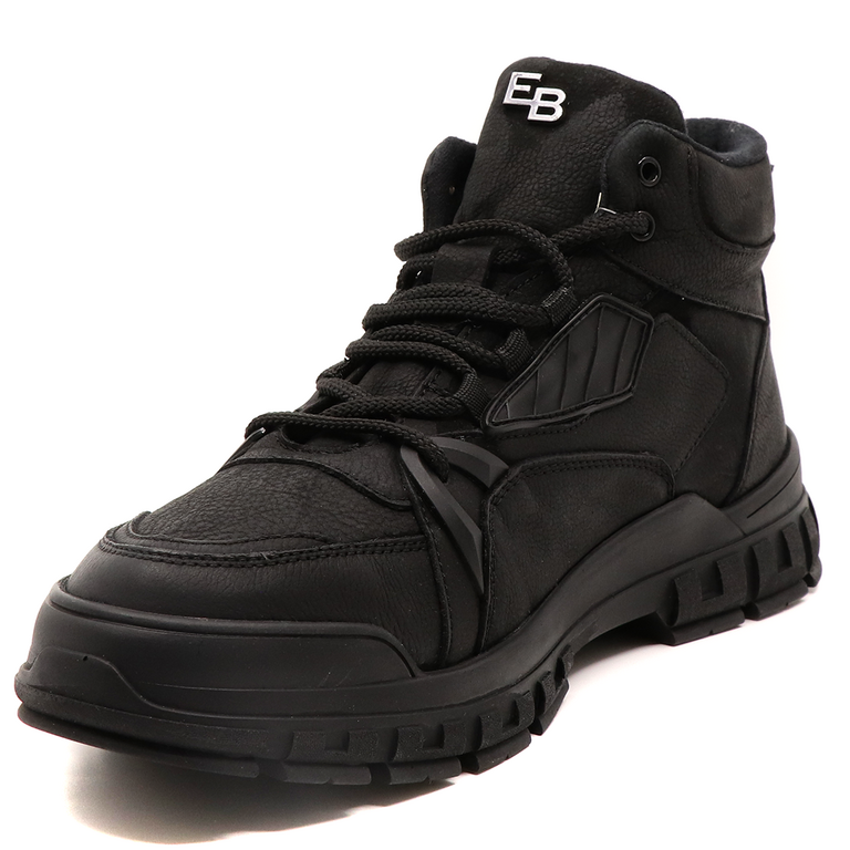 Enzo Bertini men boots in black leather 3202BG14421N