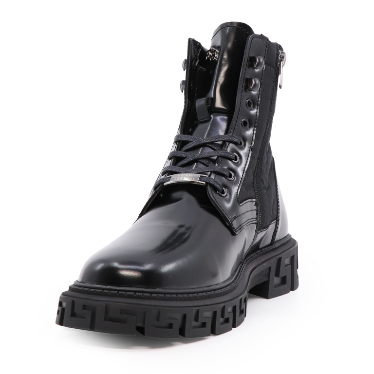 Enzo Bertini men ankle boots in black leather 3204BG16115N