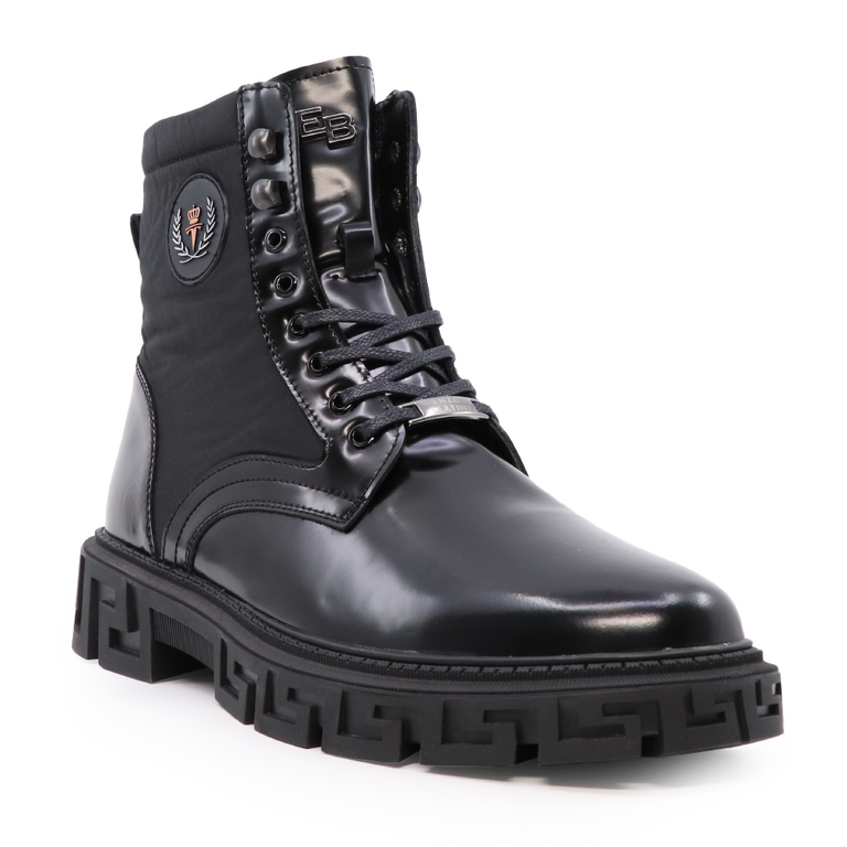 Enzo Bertini men ankle boots in black leather 3204BG16115N