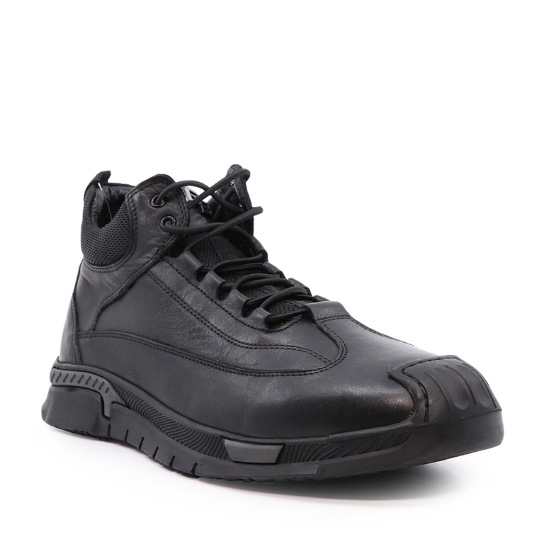 Enzo Bertini men ankle boots in black leather 3204BG16215N