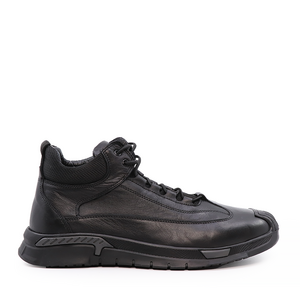 Enzo Bertini men ankle boots in black leather 3204BG16215N