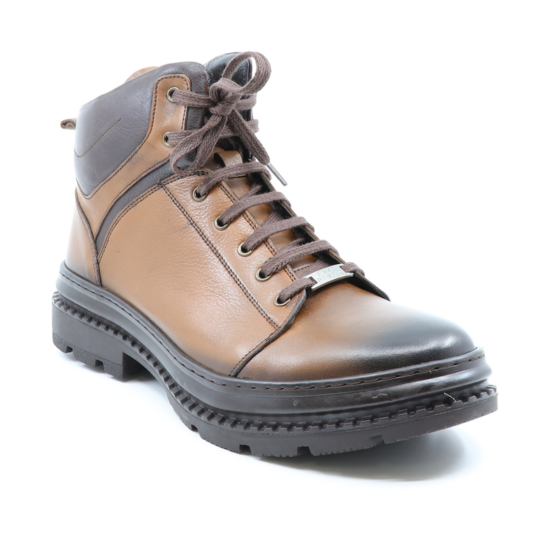 Enzo Bertini men boots in brown leather 2092BG10501M