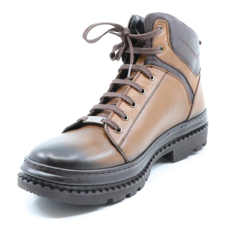 Enzo Bertini men boots in brown leather 2092BG10501M