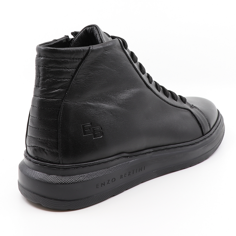 Enzo Bertini men boots in black leather 3382BG1425N
