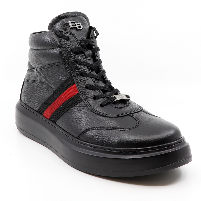 Enzo Bertini men boots in black leather 3382BG2020N