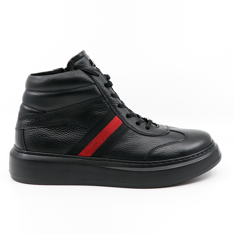Enzo Bertini men boots in black leather 3382BG2020N