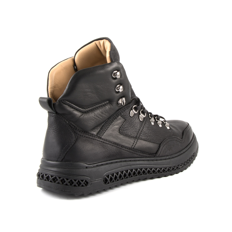 Men's boots Enzo Bertini black leather 3698bg2336n