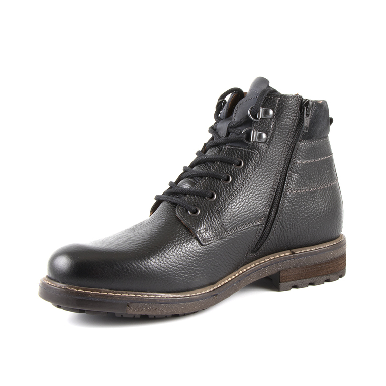 Men's boots Enzo Bertini black leather 618bg840078n