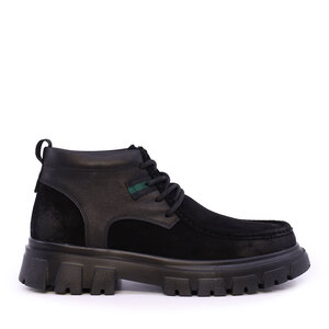 Ghete bărbați  Enzo Bertini Premium Collection negre din piele întoarsă 1642BG241111VN