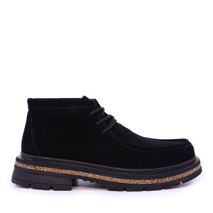 Ghete bărbați  Enzo Bertini Premium Collection negre din piele întoarsă 1642BG250880VN
