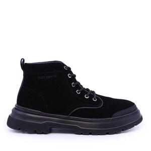 Ghete bărbați  Enzo Bertini Premium Collection negre din piele întoarsă 1640BG5482VN