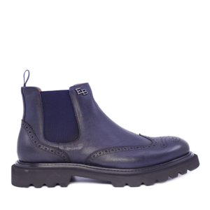 Men's Enzo Bertini navy blue leather Chelsea boots 1646BG222128BL