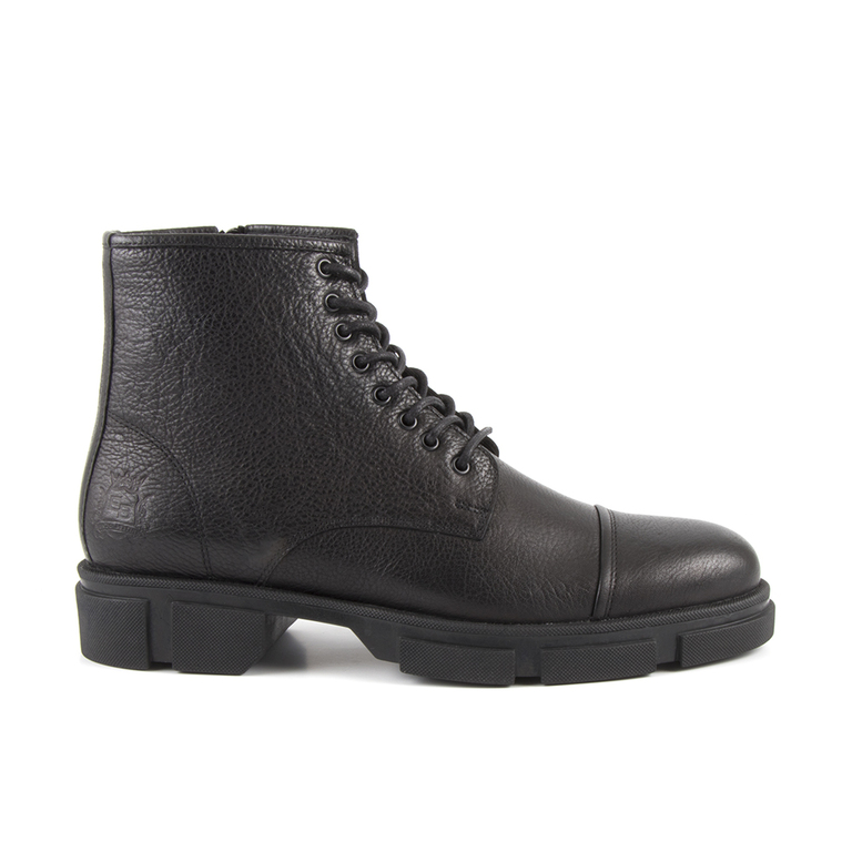 Enzo Bertini men's combat boots in black leather 2090BG2428N