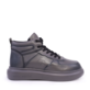 Sneakers high top bărbați Enzo Bertini negri din piele naturală  3868BG545N