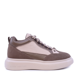 Sneakers high top bărbați Enzo Bertini taupe din piele 3662BG974VTA