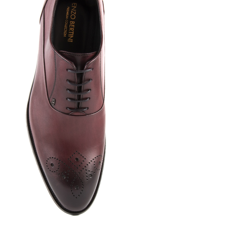 Men's shoes Enzo Bertini claret leather 3688bp97815bo