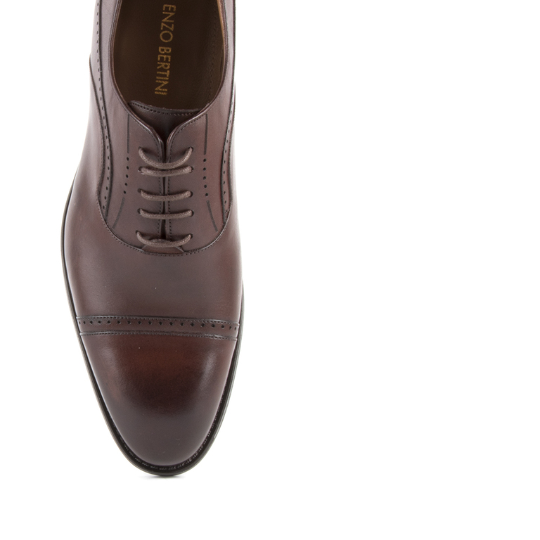 Men's shoes Enzo Bertini brown leather 3688bp82261m