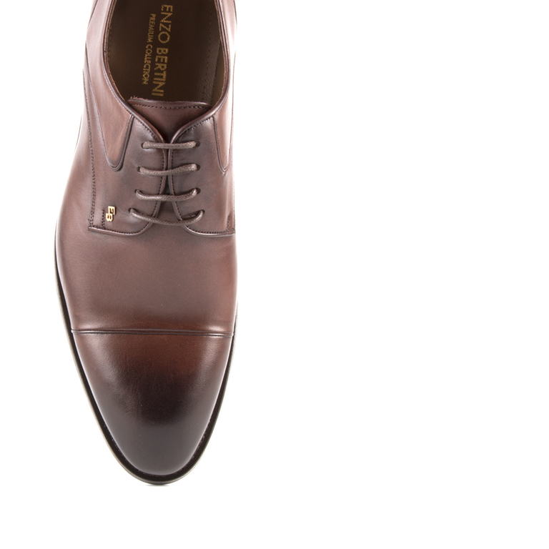 Men's shoes Enzo Bertini brown leather 3688bp97871m
