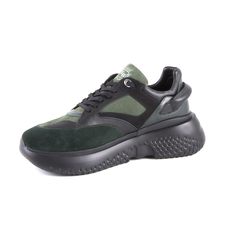 Men's shoes Enzo Bertini green leather 2528bp5106v