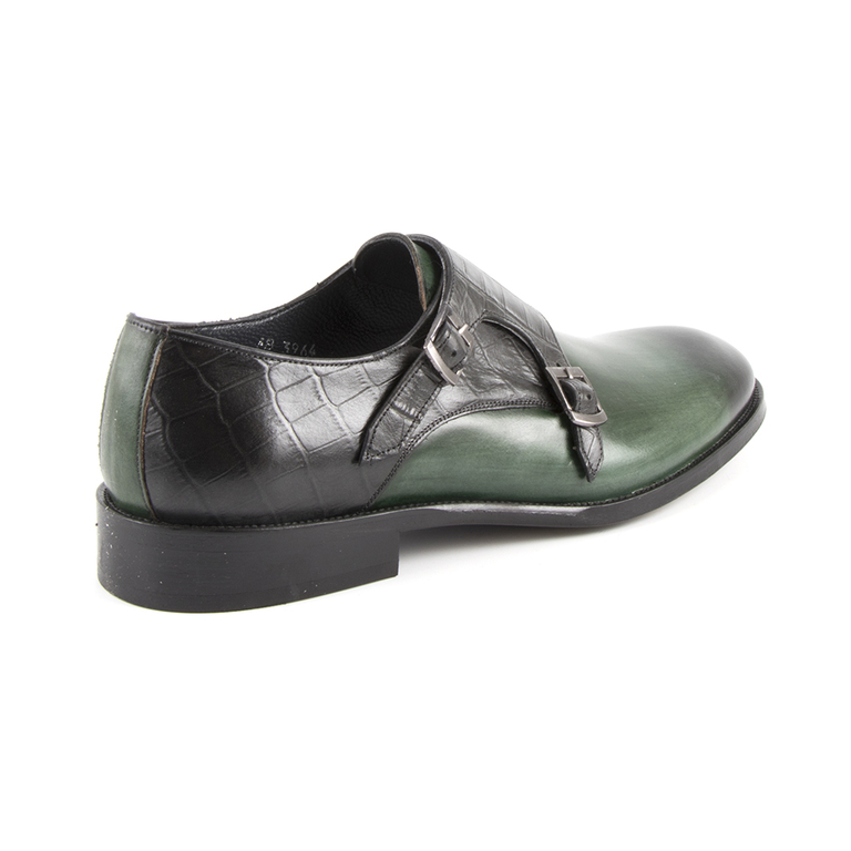 Men's shoes Enzo Bertini green leather 3688bp39640v