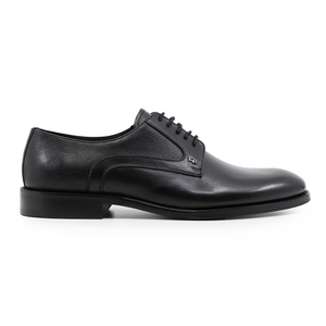 Enzo Bertini men derby shoes in black leather 3385BP3610N