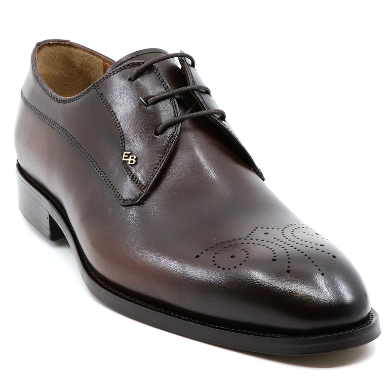 Pantofi derby bărbați Enzo Bertini maro  din piele 3382BP1760M