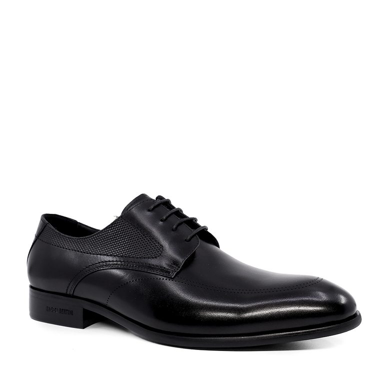 Pantofi derby bărbați Enzo Bertini negri din piele 1787BP2068N