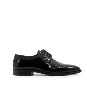Enzo Bertini men derby shoes in black patent leather 3385BP2224LN