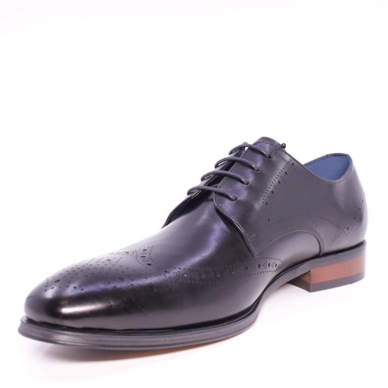 Men's Luca di Gioia derby shoes black made of genuine leather 1796BP19370N