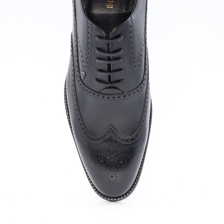 Pantofi full brogue bărbați Enzo Bertini negri din piele 3385BP1266N