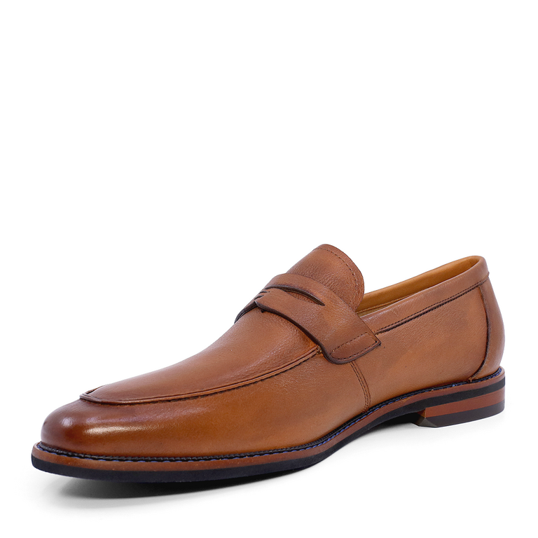 Pantofi loafers bărbați Enzo Bertini maro din piele 1787BP1191CO