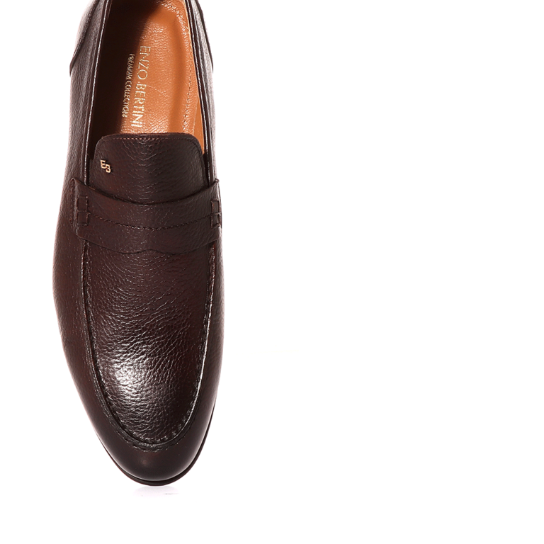Pantofi loafers bărbați Enzo Bertini maro din piele 3381BP2630M