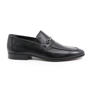 Enzo Bertini men loafer shoes in black leather 3385BP4900N
