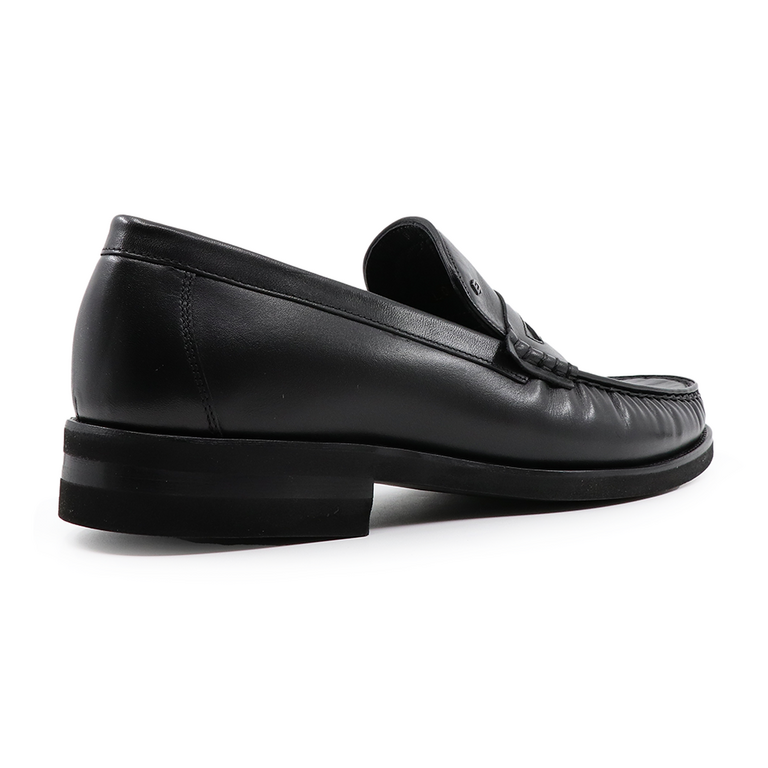 Pantofi loafers bărbați Enzo Bertini negri din piele 3383BP5210N