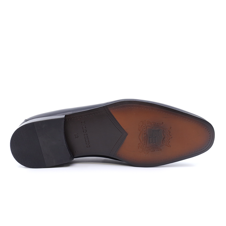 Pantofi loafers bărbați Enzo Bertini negri din piele 3385BP1940N
