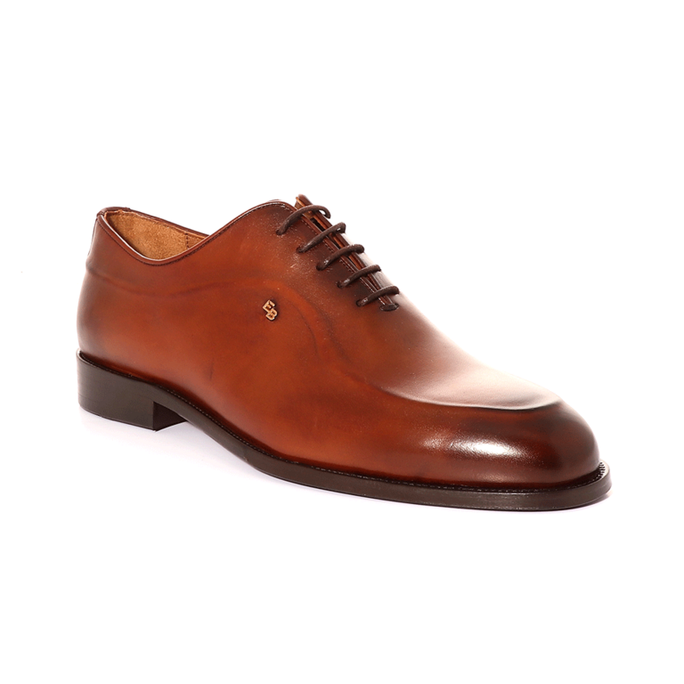 Pantofi oxford bărbați Enzo Bertini maro cognac din piele 3381BP2435CU