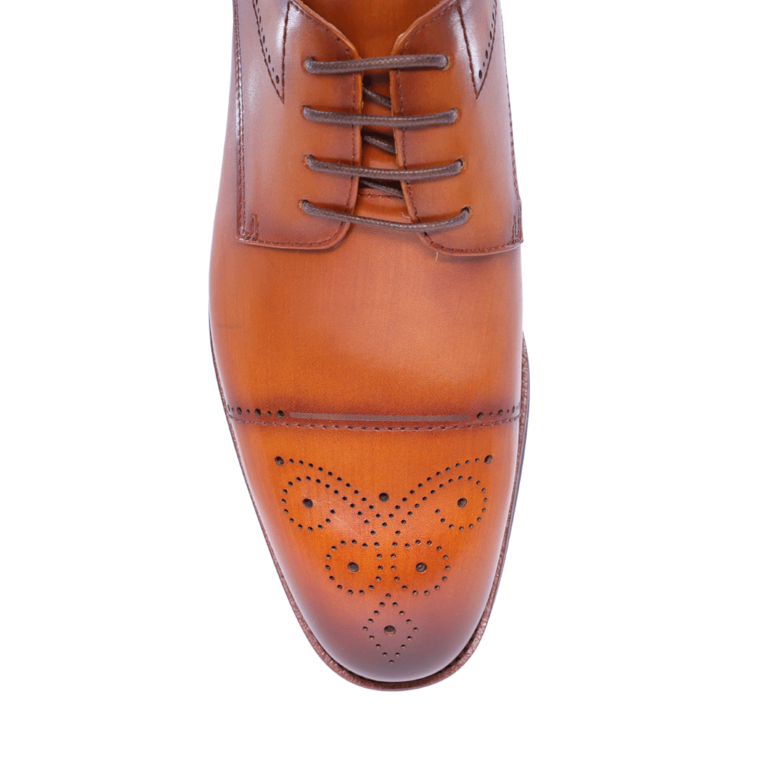 Men's Enzo Bertini brown leather Oxford shoes 1646BP220197M