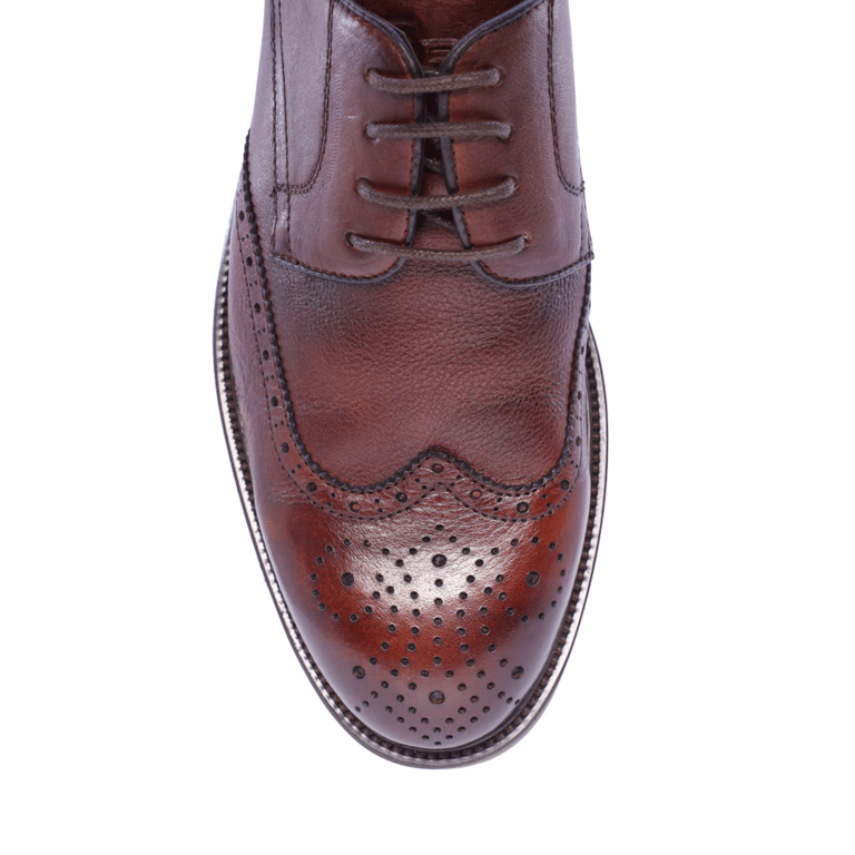 Men's Enzo Bertini brown leather Oxford shoes 1646BP221514M
