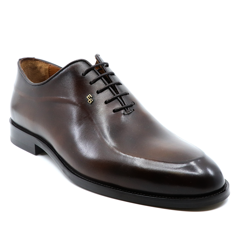 Enzo Bertini men oxford shoes in brown leather 3384BP2435M
