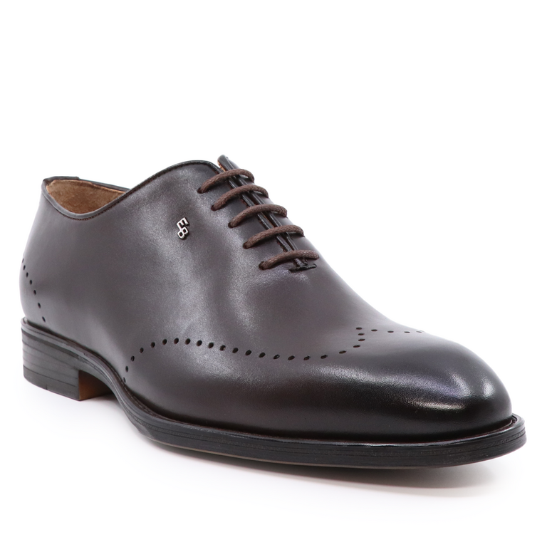 Pantofi oxford bărbați Enzo Bertini maro  din piele 3384BP1207M