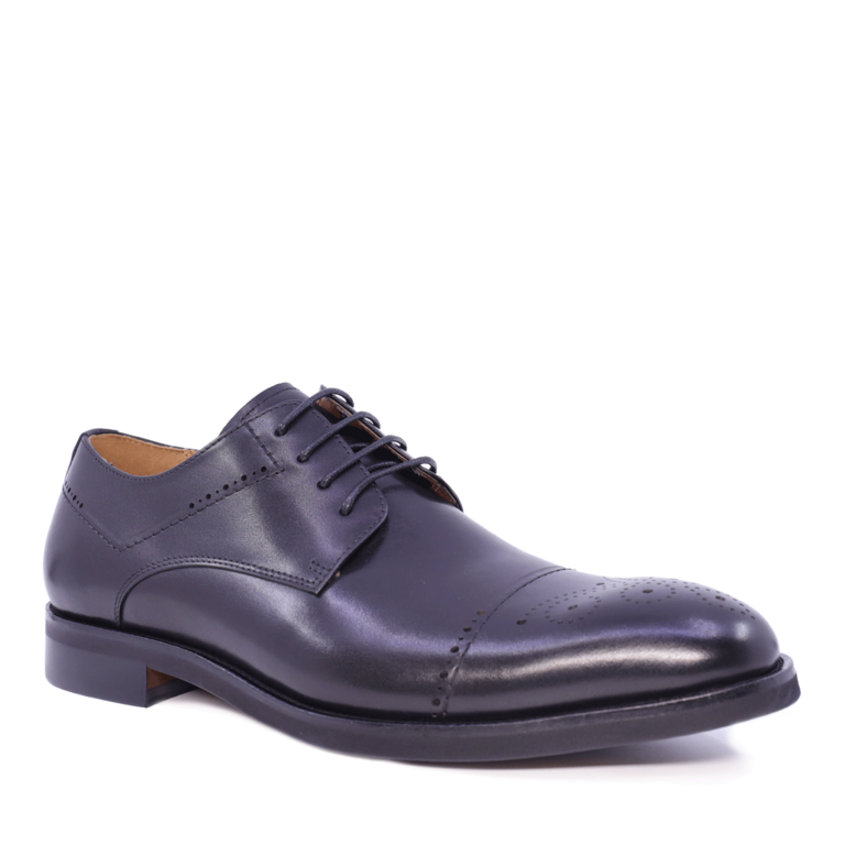 Men's Enzo Bertini black leather Oxford shoes 1646BP220197N