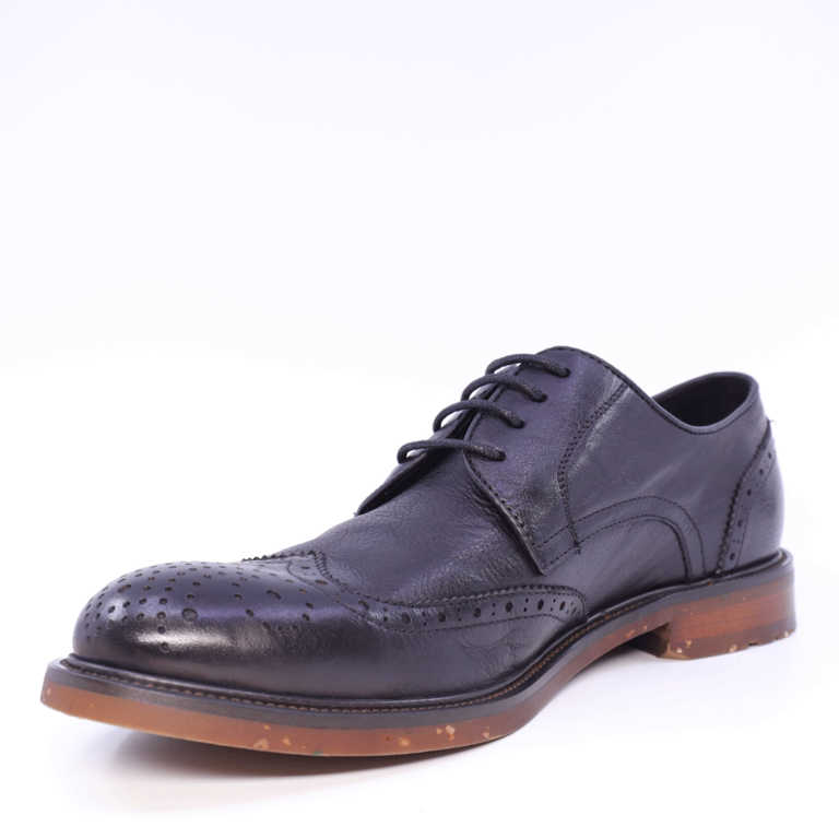 Men's Enzo Bertini black leather Oxford shoes 1646BP221514N