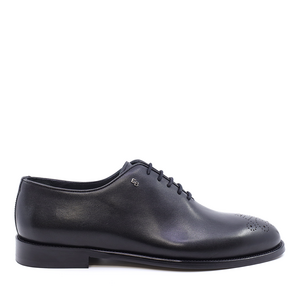 Enzo Bertini men oxford shoes in black leather 3385BP2475N