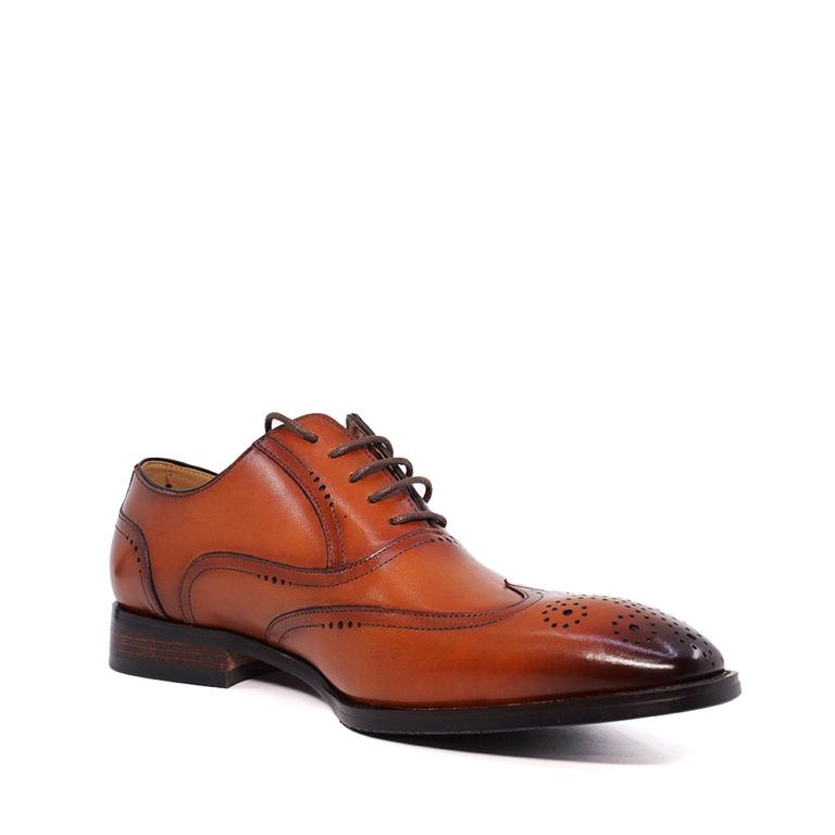 Men's oxford shoes Enzo Bertini Premium Collection cognac genuine leather 1647BP2277CO