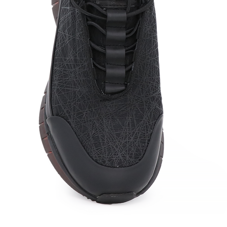 Pantofi sport bărbați Enzo Bertini negri din piele și material sintetic 3204bp12548n