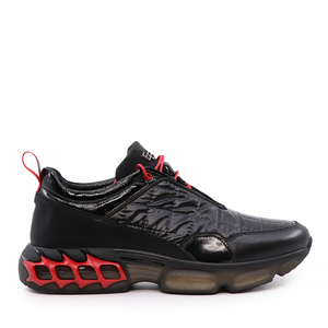 Pantofi sport bărbați Enzo Bertini negri din piele și material sintetic 3204bp14098n