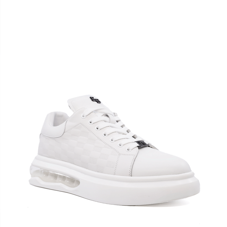 Men's Enzo Bertini white genuine leather sneakers 3867BP411A