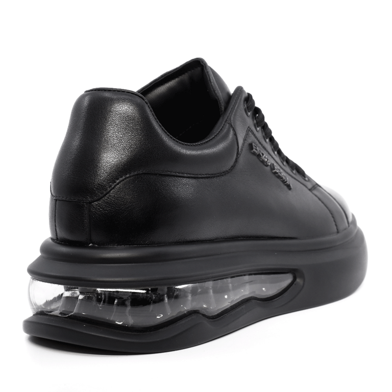 Men's Enzo Bertini Black Genuine Leather Sneakers 3867BP412N